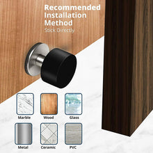 Load image into Gallery viewer, Stainless Steel Punch-free Door Stopper Silent Sticker Holders Self Adhesive Wall Protectors Floor Mounted Nail-free Door Stop
