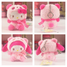 Load image into Gallery viewer, 10CM Kawaii My Melody Kuromi Plush Toys Soft Stuffed Soft Dolls Family Party Dolls For Children Christmas New Year Birthday Gifts
