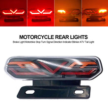 Load image into Gallery viewer, 12V LED Motorcycle Rear Lights Brake Light Motorbike Stop Turn Signal Direction Indicator Blinker ATV Tail Light
