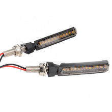 Load image into Gallery viewer, 2Pcs 12 LED Motorcycle Turn Signals Light Tail Flasher Flowing Water Blinker IP68 Motorcycle Flashing Lights
