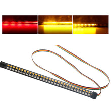 Load image into Gallery viewer, Motorcycle Light Bar Strip Tail Brake Stop Flowing Water Turn Signal Light 60/90/120 LED Integrated SMD Red Amber Color
