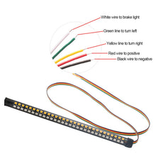 Load image into Gallery viewer, Motorcycle Light Bar Strip Tail Brake Stop Flowing Water Turn Signal Light 60/90/120 LED Integrated SMD Red Amber Color
