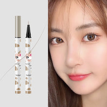Load image into Gallery viewer, Brown Lying Silkworm Ultra-fine Liquid Eyeliner Pen Waterproof Beauty Smooth Fast-drying Novice Eyeliner Women Makeup Cosmetic
