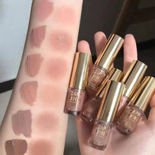 Load image into Gallery viewer, Liquid Eye Shadow Fine Flash Matte Brightening Light Delicate and Silky Painting Cosmetics Pallete Velvet Cheek Blusher Shadow
