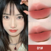 Load image into Gallery viewer, Women Fashion Red Color Matte Velvet Lipstick Moisturizer Sexy Peach Nutritious Lip Stick Makeup Women Beauty Cosmetic
