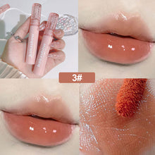 Load image into Gallery viewer, Cherry Pink Mirror Water Lip Gloss Lip Glaze Transparent Glass Lip Oil Waterproof Liquid Lipstick Nude Brown Clear Tint Makeup
