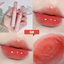 Load image into Gallery viewer, Cherry Pink Mirror Water Lip Gloss Lip Glaze Transparent Glass Lip Oil Waterproof Liquid Lipstick Nude Brown Clear Tint Makeup
