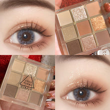 Load image into Gallery viewer, Transparent Nine-color Acrylic Eyeshadow Tray Pearly Eyeshadow Brighten Beauty Eyes Makeup Cosmetics
