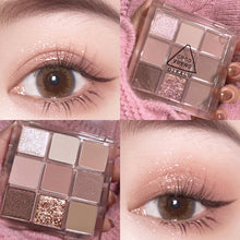 Load image into Gallery viewer, Transparent Nine-color Acrylic Eyeshadow Tray Pearly Eyeshadow Brighten Beauty Eyes Makeup Cosmetics
