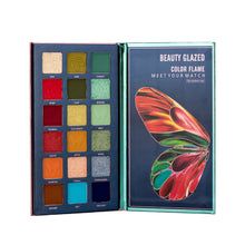 Load image into Gallery viewer, 18 Color Butterfly Eyeshadow Palette Pearly Lustre Matte Eyeshadow Brighten Beauty Eyes Makeup Cosmetics
