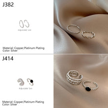 Load image into Gallery viewer, 2pcs/set Fashion Vintage Pearl Ring Simple Hollow Geometric Rings Women Jewelry Gift
