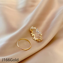 Load image into Gallery viewer, 2pcs/set Fashion Vintage Pearl Ring Simple Hollow Geometric Rings Women Jewelry Gift

