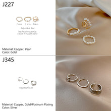Load image into Gallery viewer, 3pcs/set Fashion Vintage Pearl Ring Simple Hollow Geometric Rings Women Jewelry Gift
