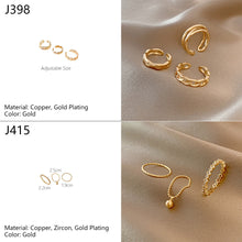 Load image into Gallery viewer, 3pcs/set Fashion Vintage Pearl Ring Simple Hollow Geometric Rings Women Jewelry Gift
