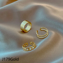 Load image into Gallery viewer, 3pcs/set Fashion Vintage Pearl Ring Simple Hollow Geometric Rings Women Jewelry Gift
