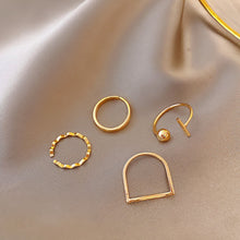 Load image into Gallery viewer, 4pcs/set Fashion Vintage Pearl Ring Simple Hollow Geometric Rings Women Jewelry Gift
