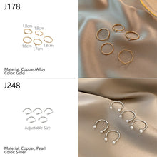 Load image into Gallery viewer, 5pcs/set Fashion Vintage Pearl Ring Simple Hollow Geometric Rings Women Jewelry Gift
