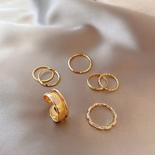 Load image into Gallery viewer, 7pcs/set Fashion Vintage Pearl Ring Simple Hollow Geometric Rings Women Jewelry Gift

