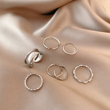 Load image into Gallery viewer, 7pcs/set Fashion Vintage Pearl Ring Simple Hollow Geometric Rings Women Jewelry Gift
