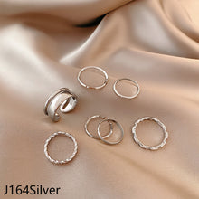 Load image into Gallery viewer, 7pcs/set Fashion Vintage Pearl Ring Simple Hollow Geometric Rings Women Jewelry Gift
