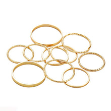 Load image into Gallery viewer, 10pcs/set Fashion Vintage Pearl Ring Simple Hollow Geometric Rings Women Jewelry Gift
