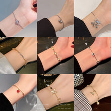 Load image into Gallery viewer, Korean Version Vintage Pearl Bracelet Titanium Steel Geometric Bracelet Elegant Jewelry Gift
