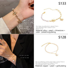 Load image into Gallery viewer, Korean Version Vintage Pearl Bracelet Titanium Steel Geometric Bracelet Elegant Jewelry Gift
