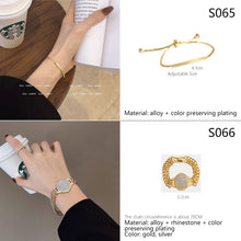 Load image into Gallery viewer, Korean Version Vintage Pearl Bracelet Titanium Steel Geometric Bracelet Elegant Jewelry Gift

