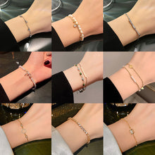 Load image into Gallery viewer, Korean Version Vintage Pearl Bracelet Titanium Steel Geometric Bracelet Elegant Jewelry Gift For Women
