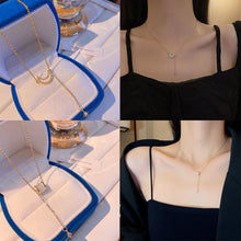 Load image into Gallery viewer, Korean Version Ins Titanium Steel Necklace Pearl Pendant Collarbone Chain Jewelry Accessories Gift
