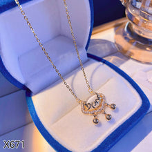 Load image into Gallery viewer, Korean Version Ins Titanium Steel Necklace Pearl Pendant Collarbone Chain Jewelry Accessories Gift
