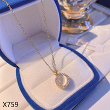 Load image into Gallery viewer, Korean Version Ins Titanium Steel Necklace Pearl Pendant Collarbone Chain Jewelry Accessories Gift
