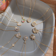 Load image into Gallery viewer, Fasion Women Vintage Titanium Steel Necklace Pearl Pendant Clavicle Chain Jewelry Accessories Gift
