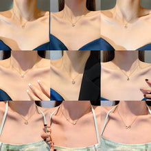 Load image into Gallery viewer, Fasion Women Vintage Titanium Steel Necklace Pearl Pendant Clavicle Chain Jewelry Accessories Gift
