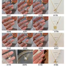 Load image into Gallery viewer, Fasion Women Vintage Titanium Steel Necklace Pearl Pendant Clavicle Chain Jewelry Accessories Gift
