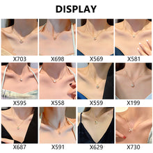 Load image into Gallery viewer, Fasion Women Vintage Titanium Steel Necklace Pearl Pendant Clavicle Chain Jewelry Accessories Gift
