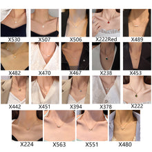 Load image into Gallery viewer, Fasion Women Vintage Titanium Steel Necklace Pearl Pendant Clavicle Chain Jewelry Accessories Gift
