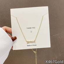 Load image into Gallery viewer, Fasion Women Vintage Titanium Steel Necklace Pearl Pendant Clavicle Chain Jewelry Accessories Gift
