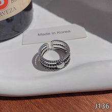 Load image into Gallery viewer, Fasion Women Hip Hop Vintage Rings Open Silver Ring Jewelry Accessories Gift
