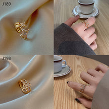 Load image into Gallery viewer, Fashion Diamond Ring Opening Adjust Simple Hollow Geometric Rings Women Jewelry Gift
