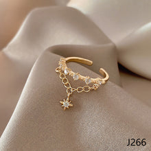 Load image into Gallery viewer, Fashion Diamond Ring Opening Adjust Simple Hollow Geometric Rings Women Jewelry Gift
