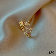 Load image into Gallery viewer, Fashion Diamond Ring Opening Adjust Simple Hollow Geometric Rings Women Jewelry Gift
