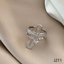 Load image into Gallery viewer, Fashion Diamond Ring Opening Adjust Simple Hollow Geometric Rings Women Jewelry Gift

