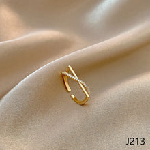 Load image into Gallery viewer, Fashion Diamond Ring Opening Adjust Simple Hollow Geometric Rings Women Jewelry Gift
