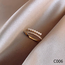 Load image into Gallery viewer, Fashion Diamond Ring Opening Adjust Simple Hollow Geometric Rings Women Jewelry Gift
