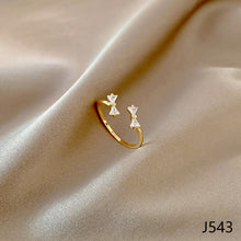 Load image into Gallery viewer, Fashion Diamond Ring Opening Adjust Simple Hollow Geometric Rings Women Jewelry Gift
