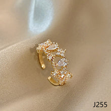 Load image into Gallery viewer, Fashion Diamond Ring Opening Adjust Simple Hollow Geometric Rings Women Jewelry Gift
