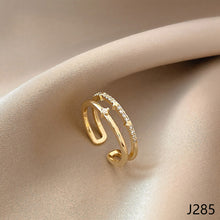 Load image into Gallery viewer, Fashion Diamond Ring Opening Adjust Simple Hollow Geometric Rings Women Jewelry Gift
