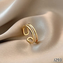 Load image into Gallery viewer, Fashion Diamond Ring Opening Adjust Simple Hollow Geometric Rings Women Jewelry Gift

