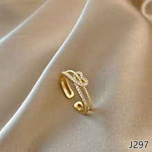 Load image into Gallery viewer, Fashion Diamond Ring Opening Adjust Simple Hollow Geometric Rings Women Jewelry Gift
